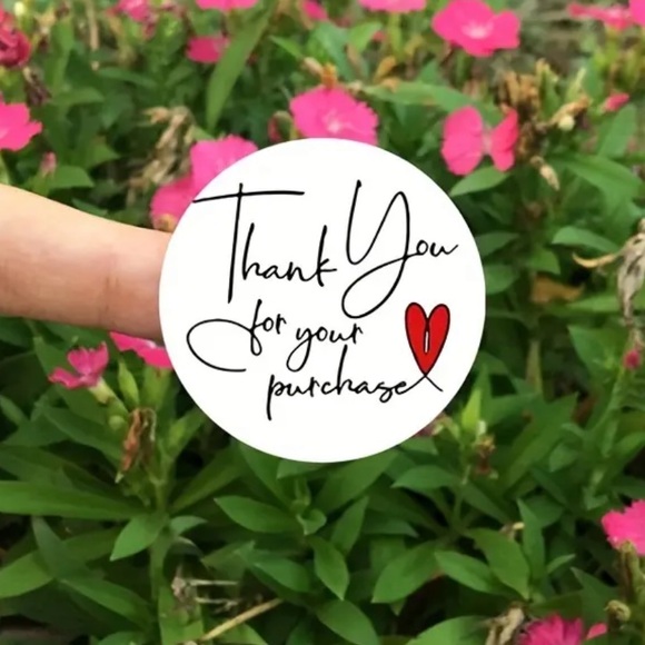 1 Roll of 500pc. Thank You For Your Purchase Stickers NIP - Picture 3 of 4